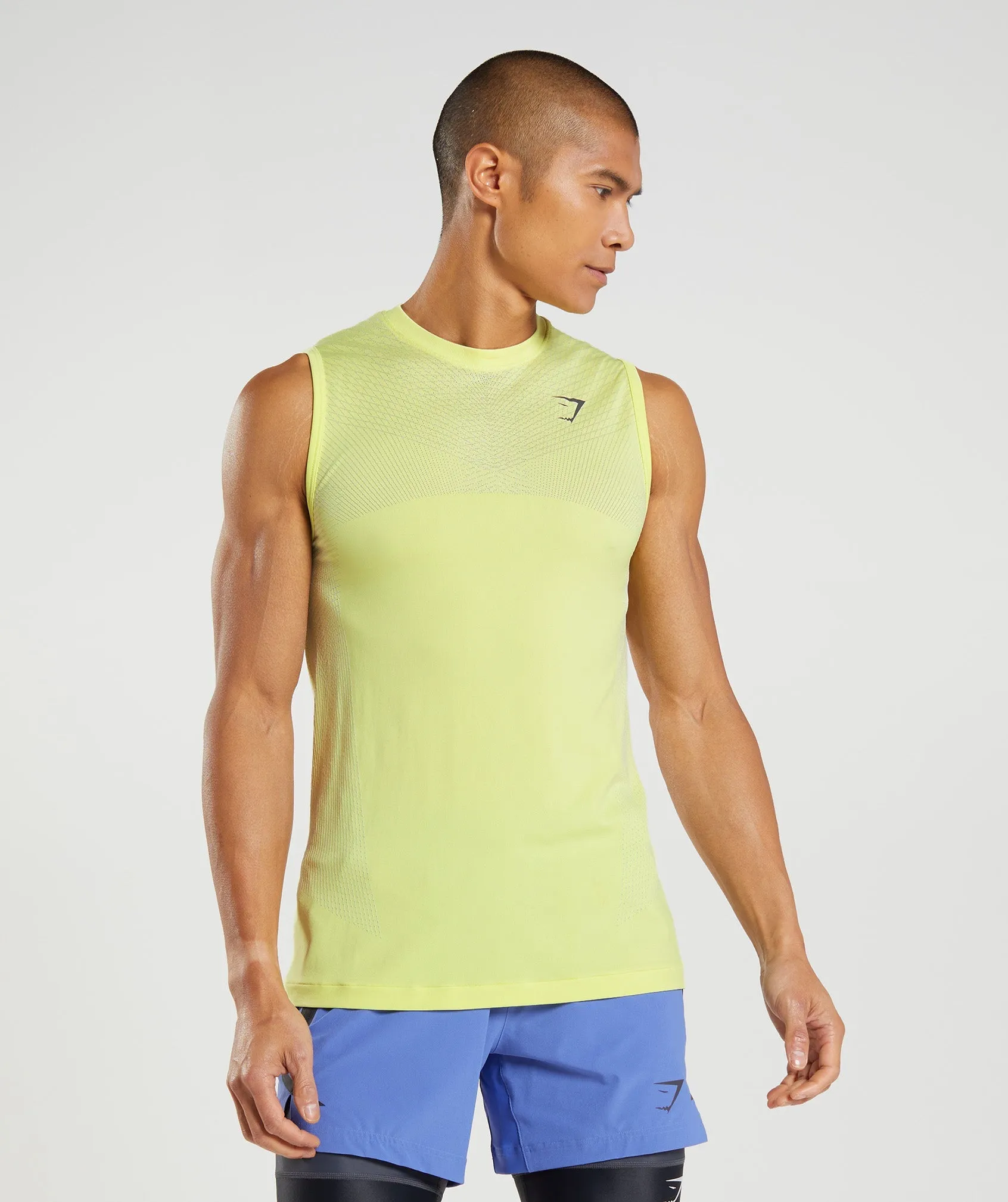 Gymshark Apex Seamless Tank - Firefly Green/White