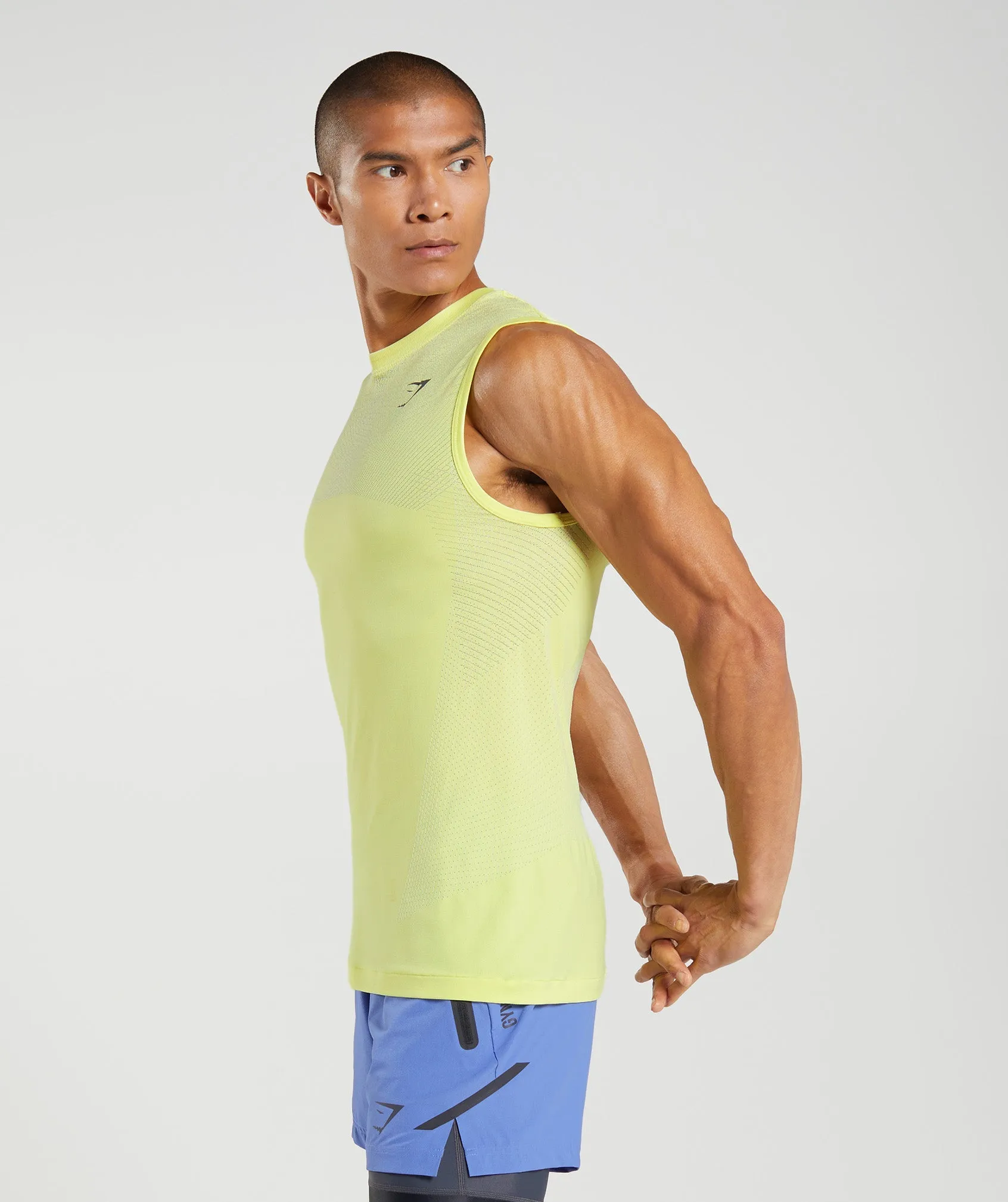 Gymshark Apex Seamless Tank - Firefly Green/White