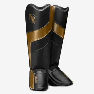 HAYABUSA T3 FULL SHIN GUARDS - BLACK/GOLD