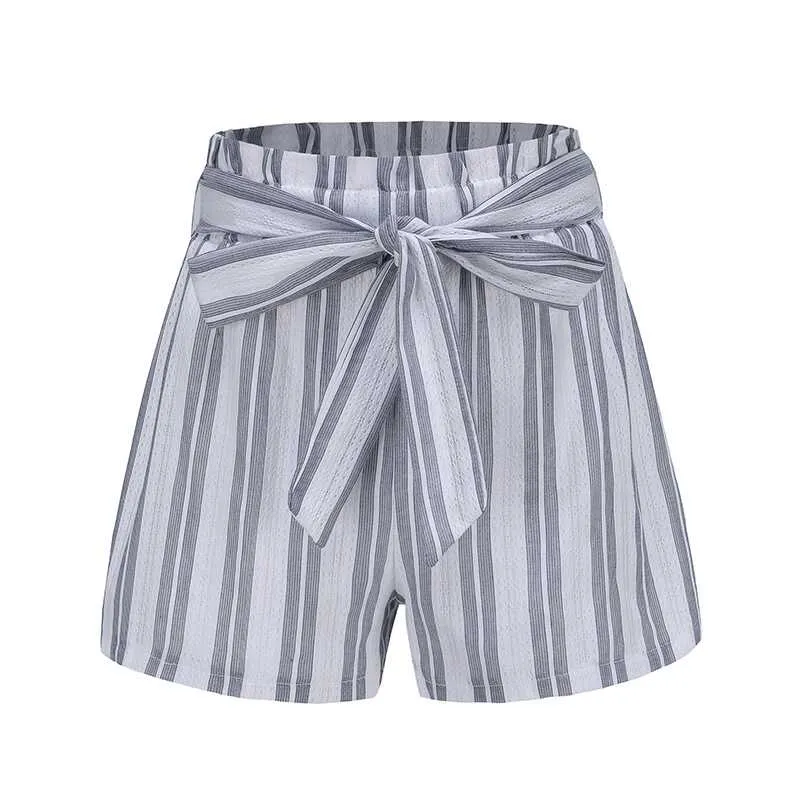 High Waist Striped Shorts