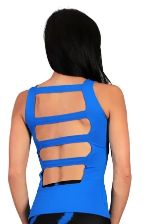 Last Chance! Equilibrium Activewear Ladder Back Top LT1053 Royal