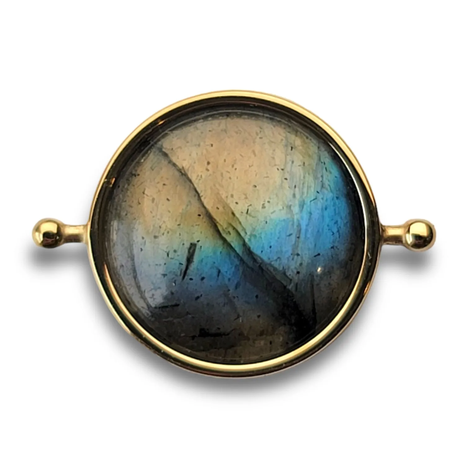 Luxe Labradorite Round Crystal Element (premium grade – includes labradorescence/flash)