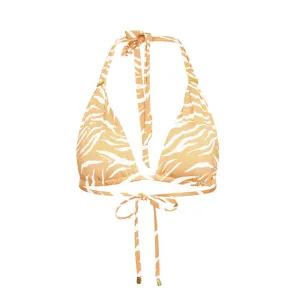 Maia Gold Zebra Bikini Top