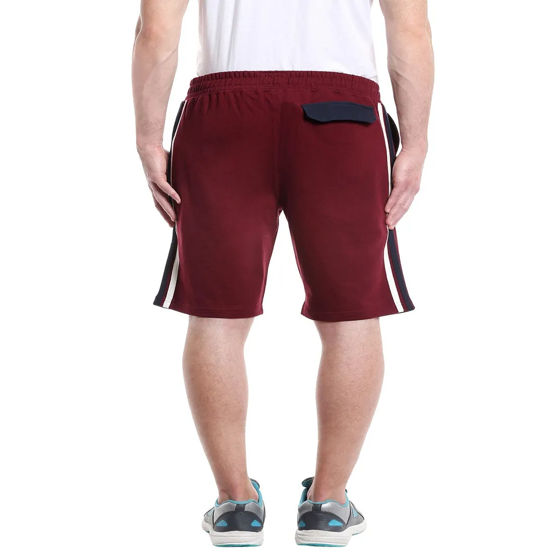 Masculino Latino Maroon Green Color Shorts