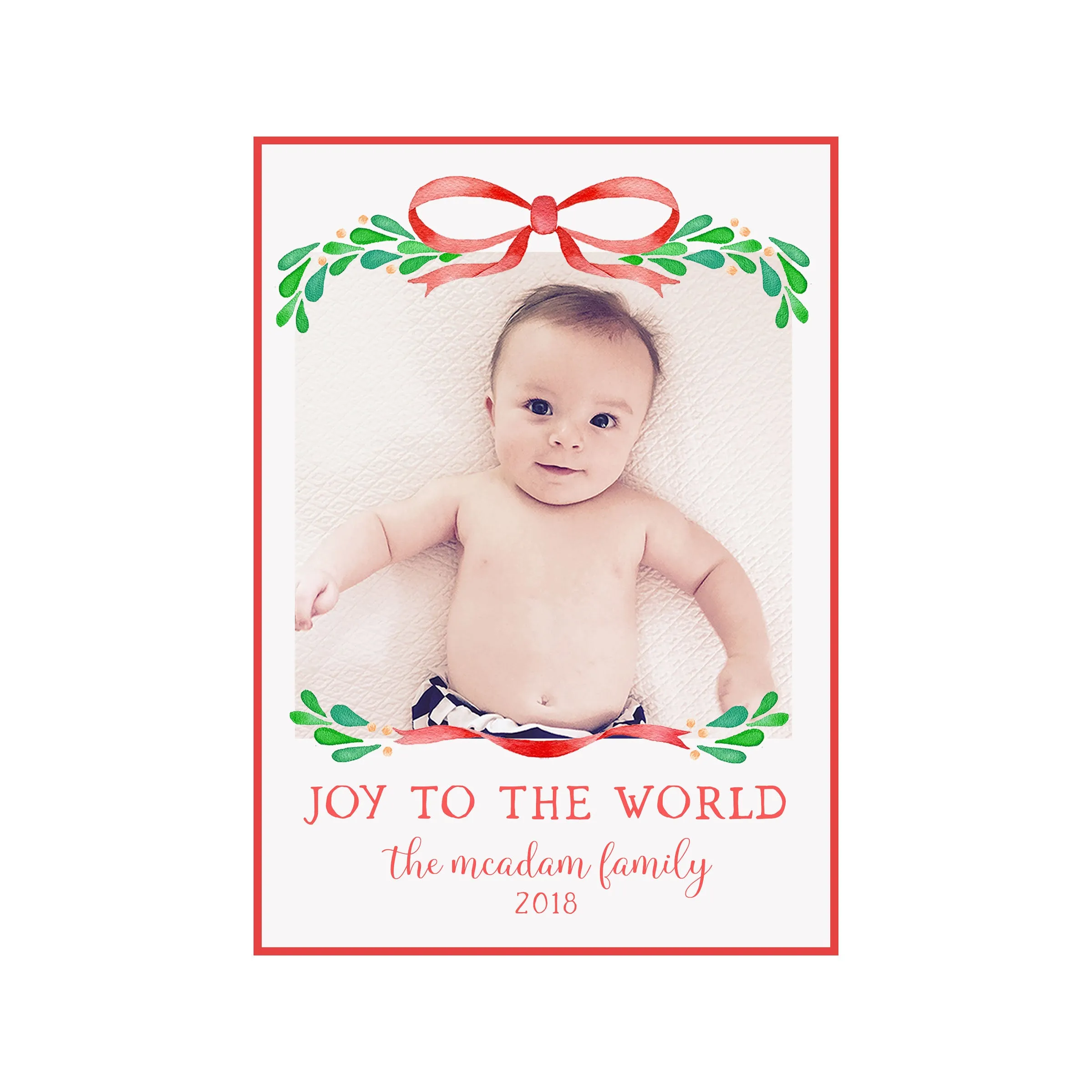 Mistletoe Holiday Photo Cards