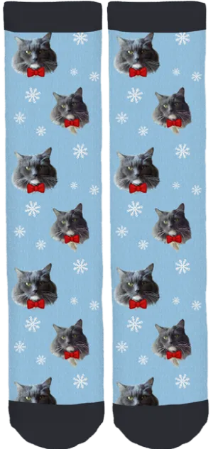 Moe Grey the Cat Crew Socks