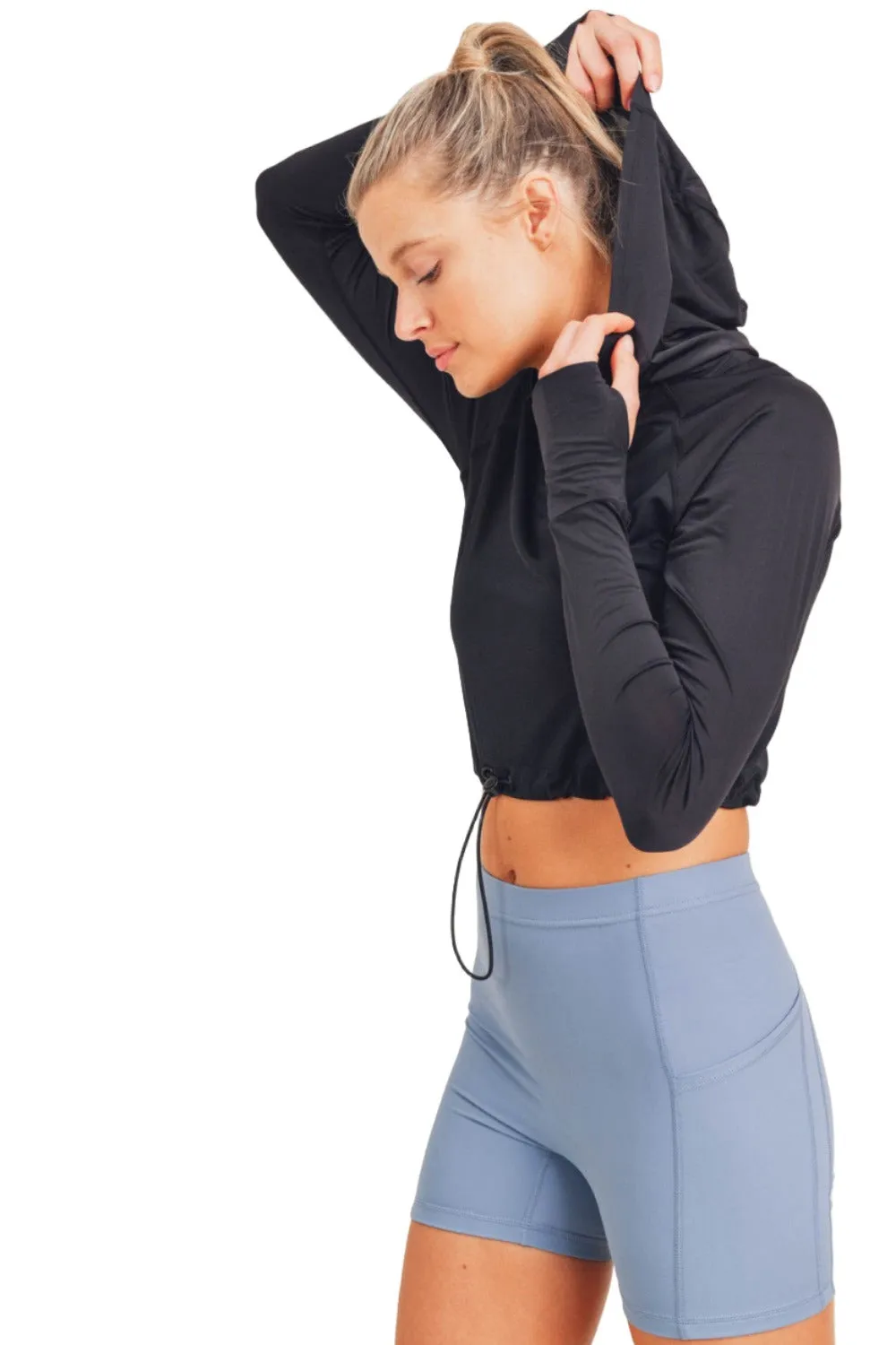 Mono B Crop Active Hoodie AT-A0426