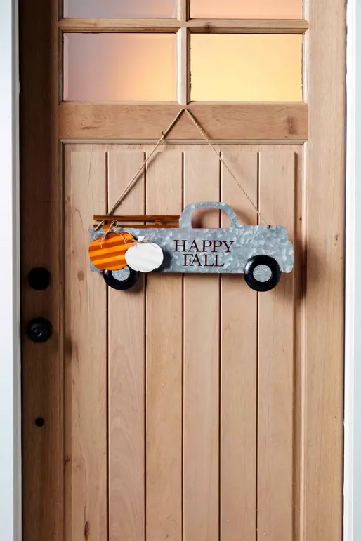 Mudpie Reversible Tin Truck Door Hang