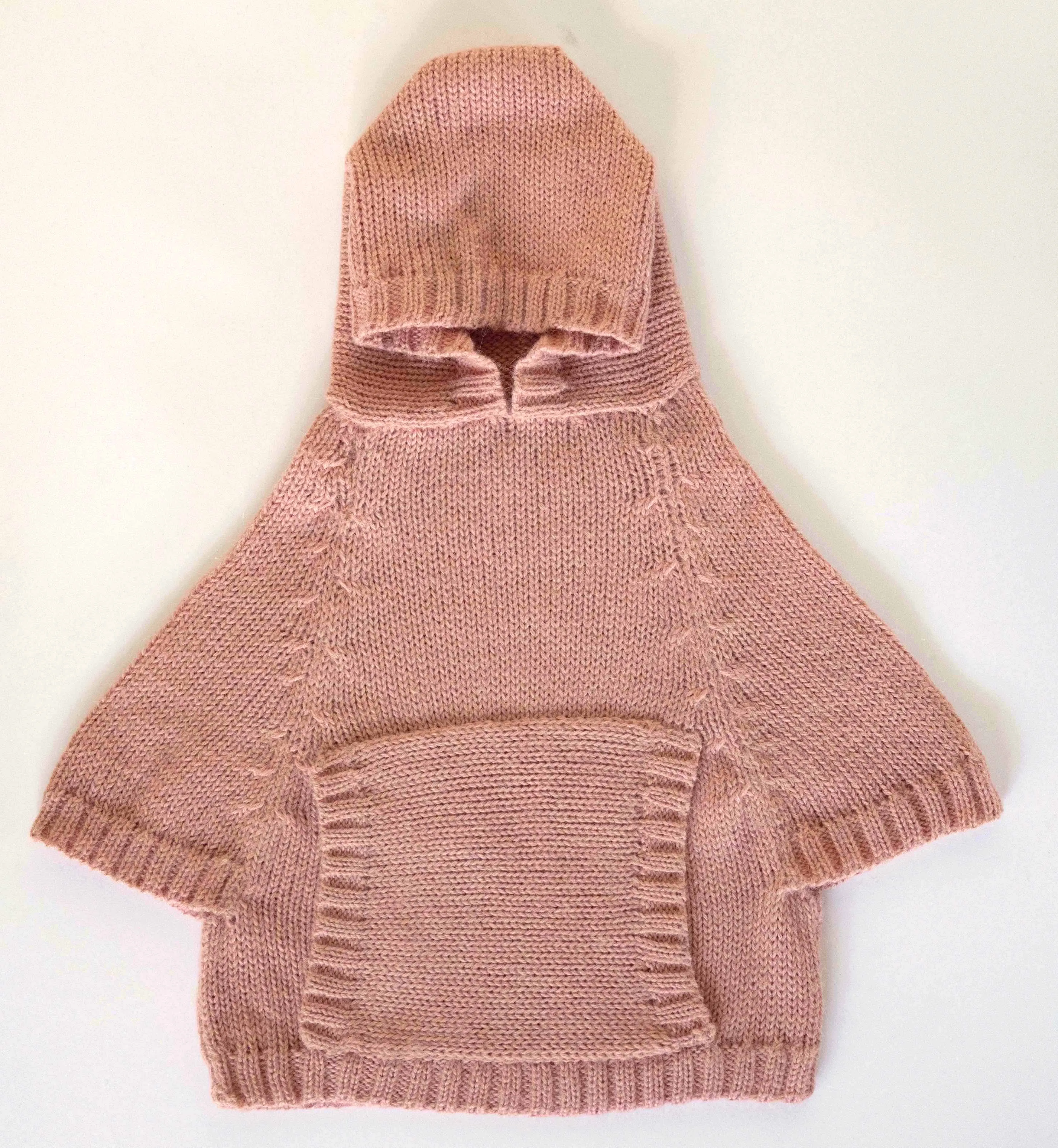 NW536 ROSE PONCHO HOODIE