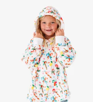 Plush Oversized Hoody - Candy Canes