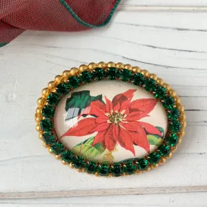 Poinsettia Brooch