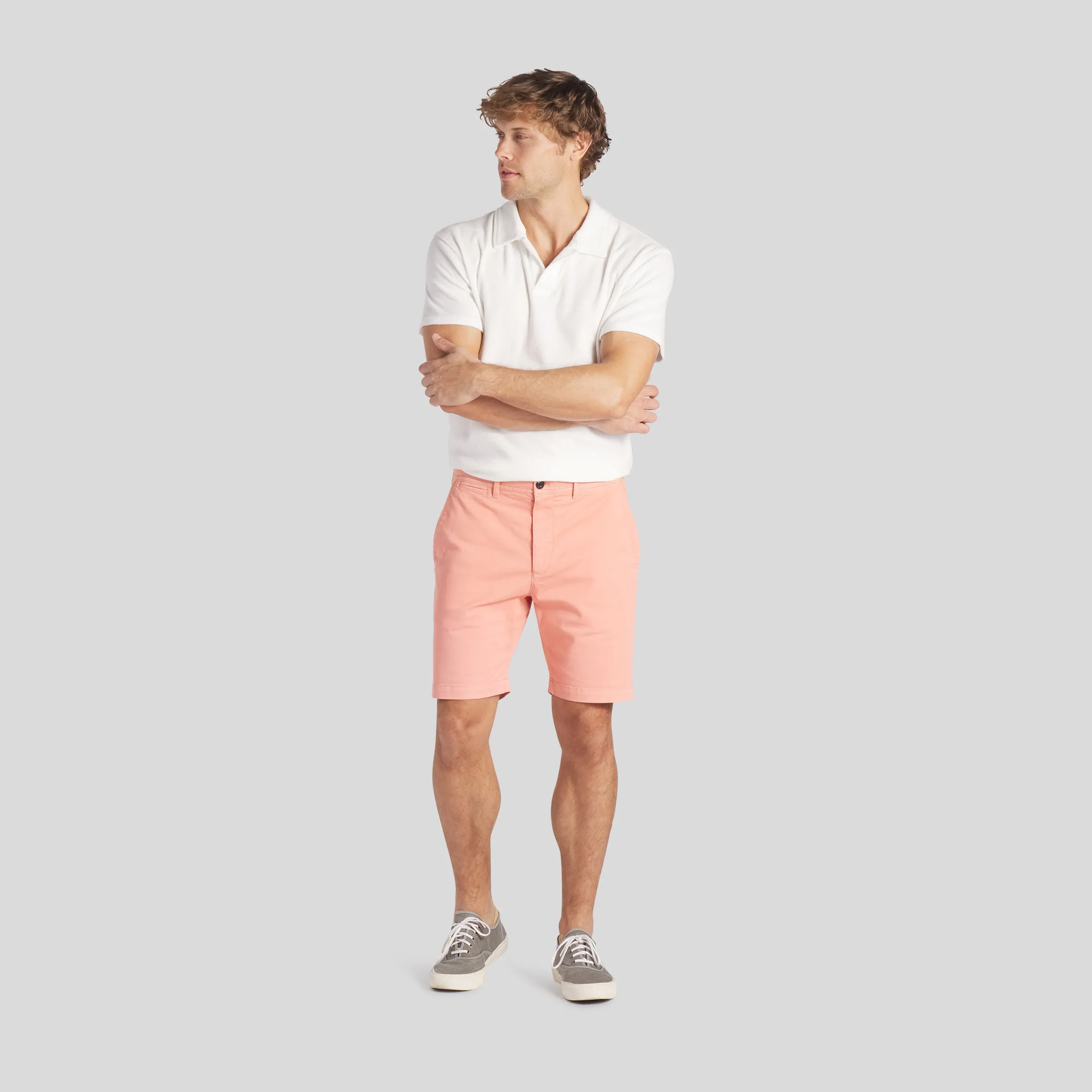 Precision Stretch Chino Shorts 8" - Coral Haze