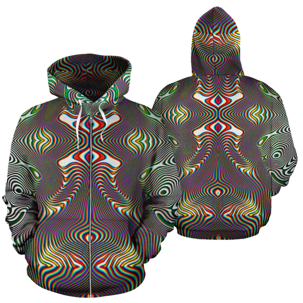 Prismatic Frequency I Zip-Up Hoodie