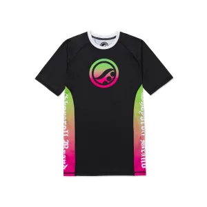 Retro Gradient Training Rash Guard SS (Green-Pink)(Ambassador)