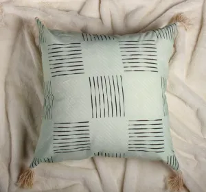 REVITALISE Mint Black and White Cushion Cover | Deme x vVyom