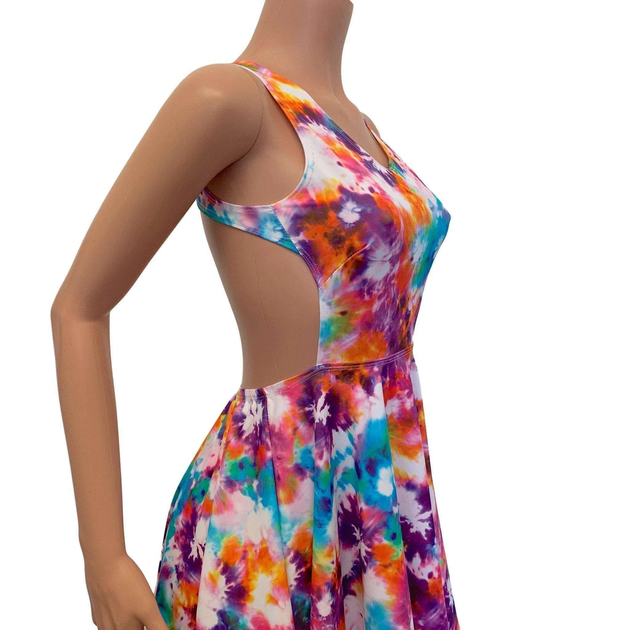 SALE - Cutout Skater Dress - Tie Dye Blitz - SMALL ONLY