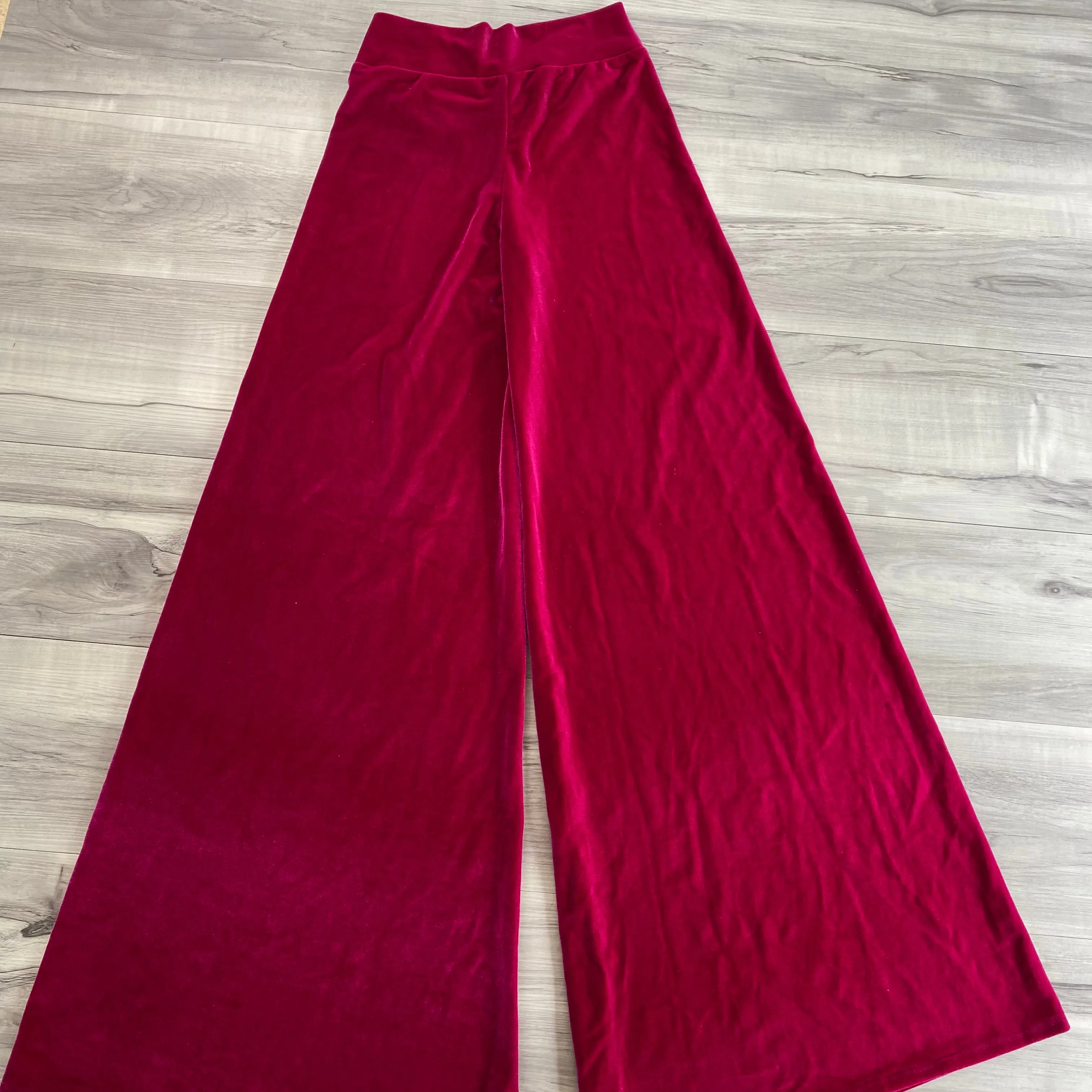 SALE - SMALL - Palazzo Wide Leg Pants - Fuchsia Velvet