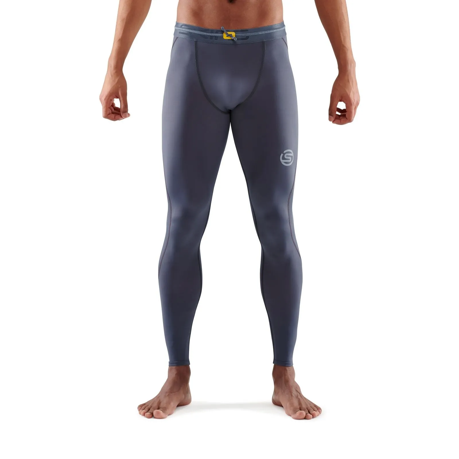 SKINS SERIES-3 MEN'S TRAVEL AND RECOVERY LONG TIGHTS CHARCOAL