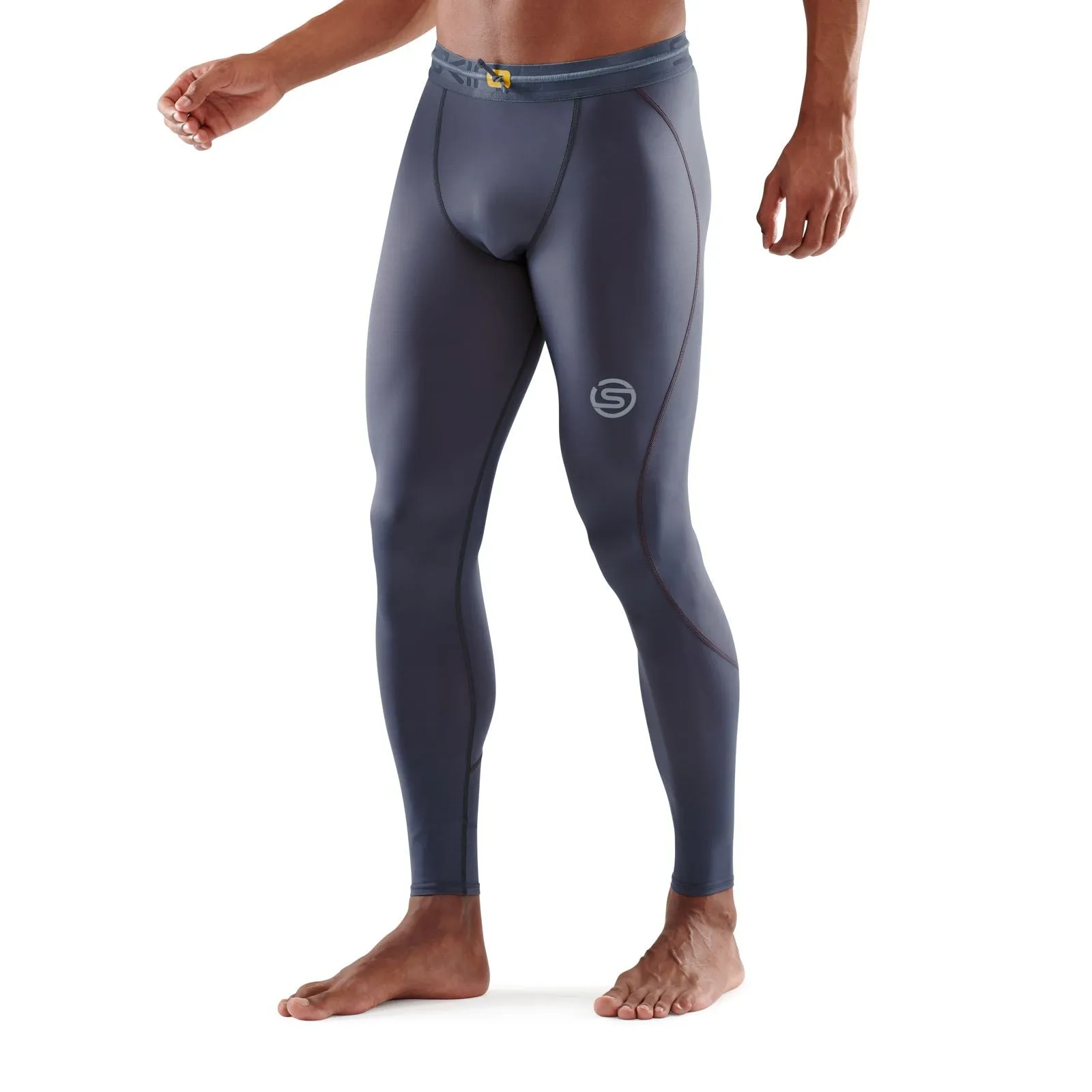 SKINS SERIES-3 MEN'S TRAVEL AND RECOVERY LONG TIGHTS CHARCOAL