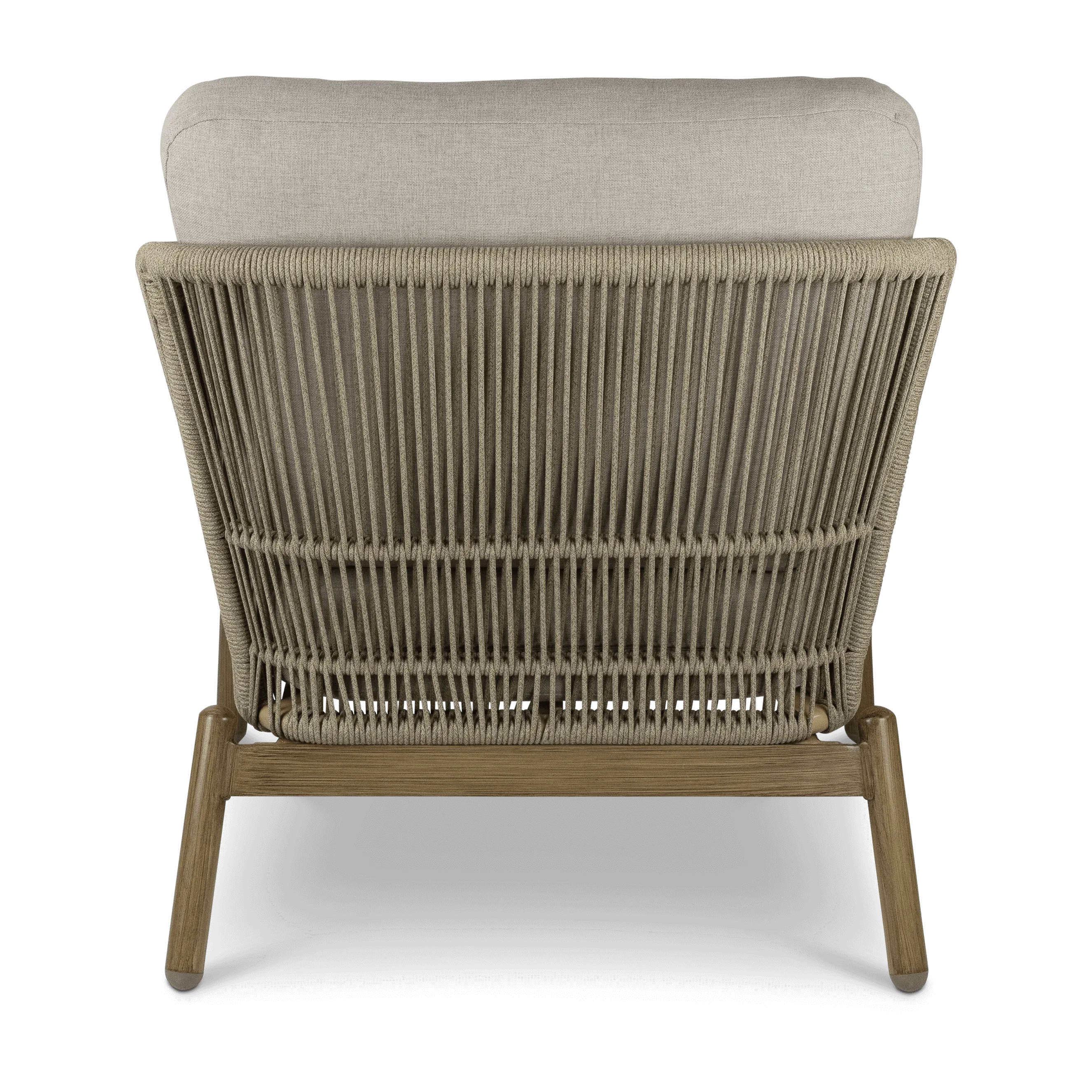 Tahiti Armchair with Eco Olefin Rope, Sahara Sand Spunpoly Cushions and Aluminium Frame