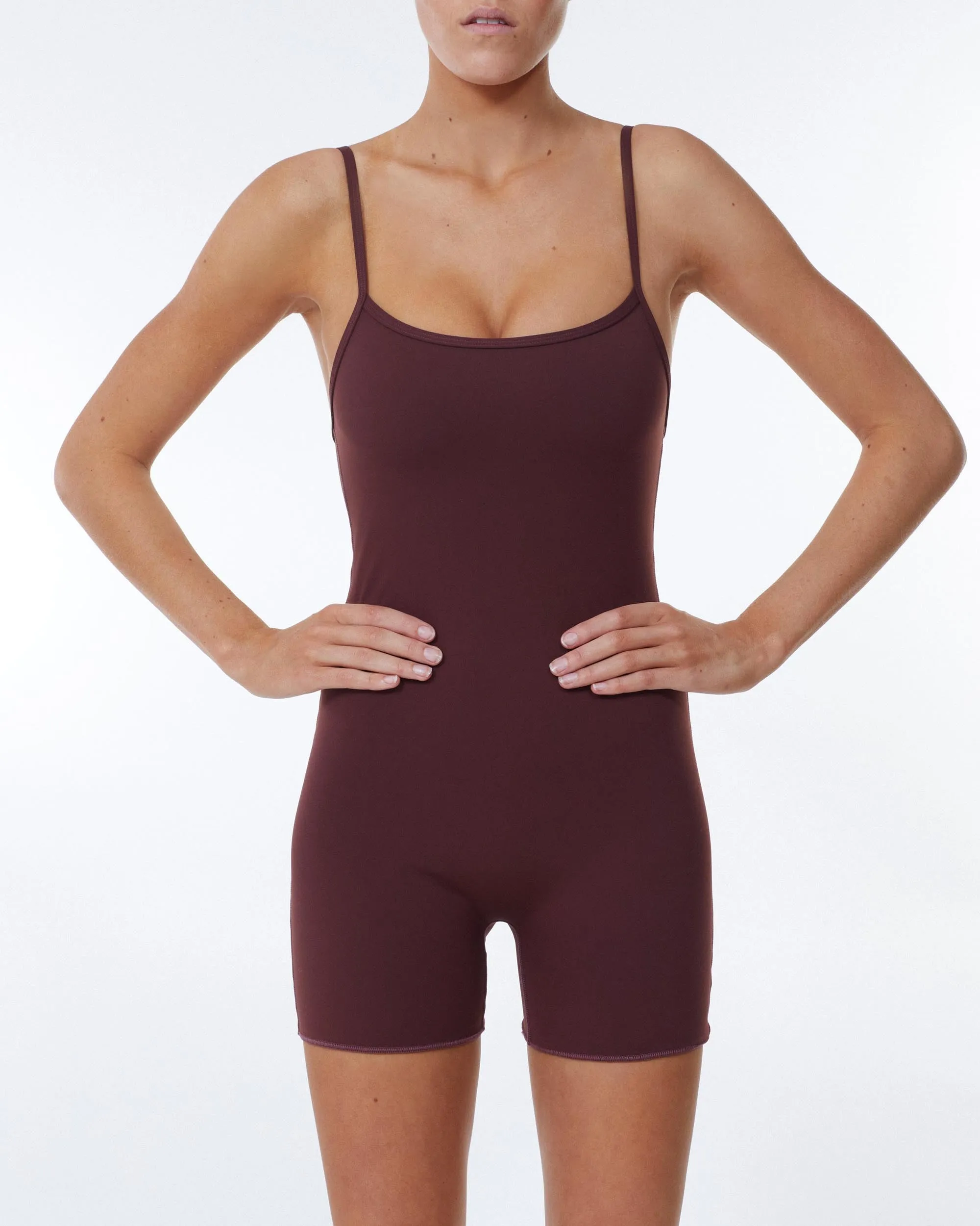 The Contour Onesie - Rich Mahogany