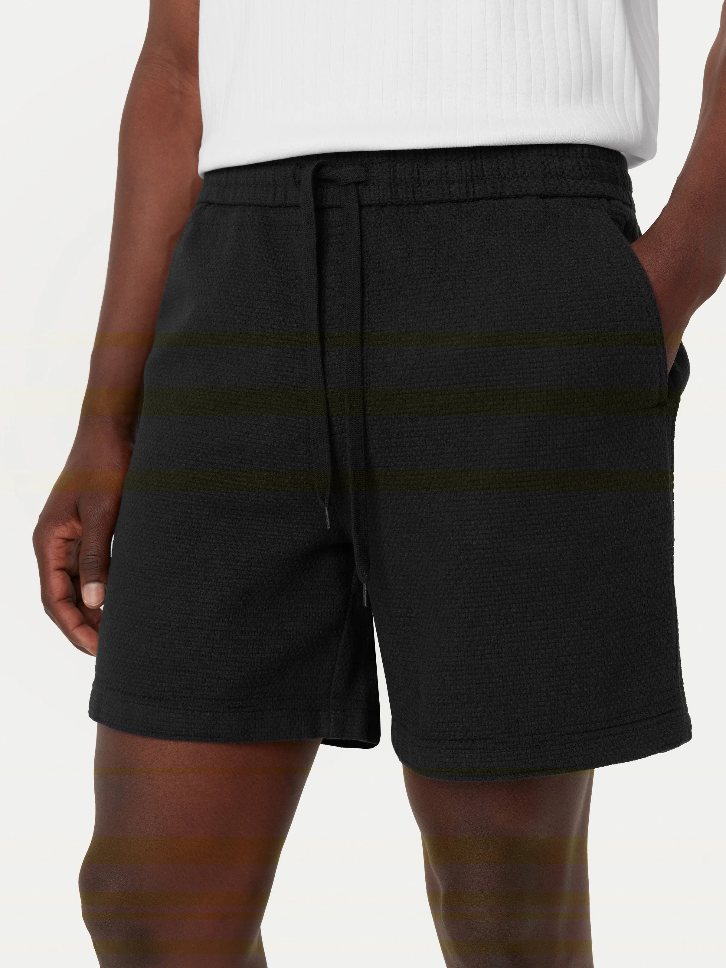 The Drawstring Short in Washed Black