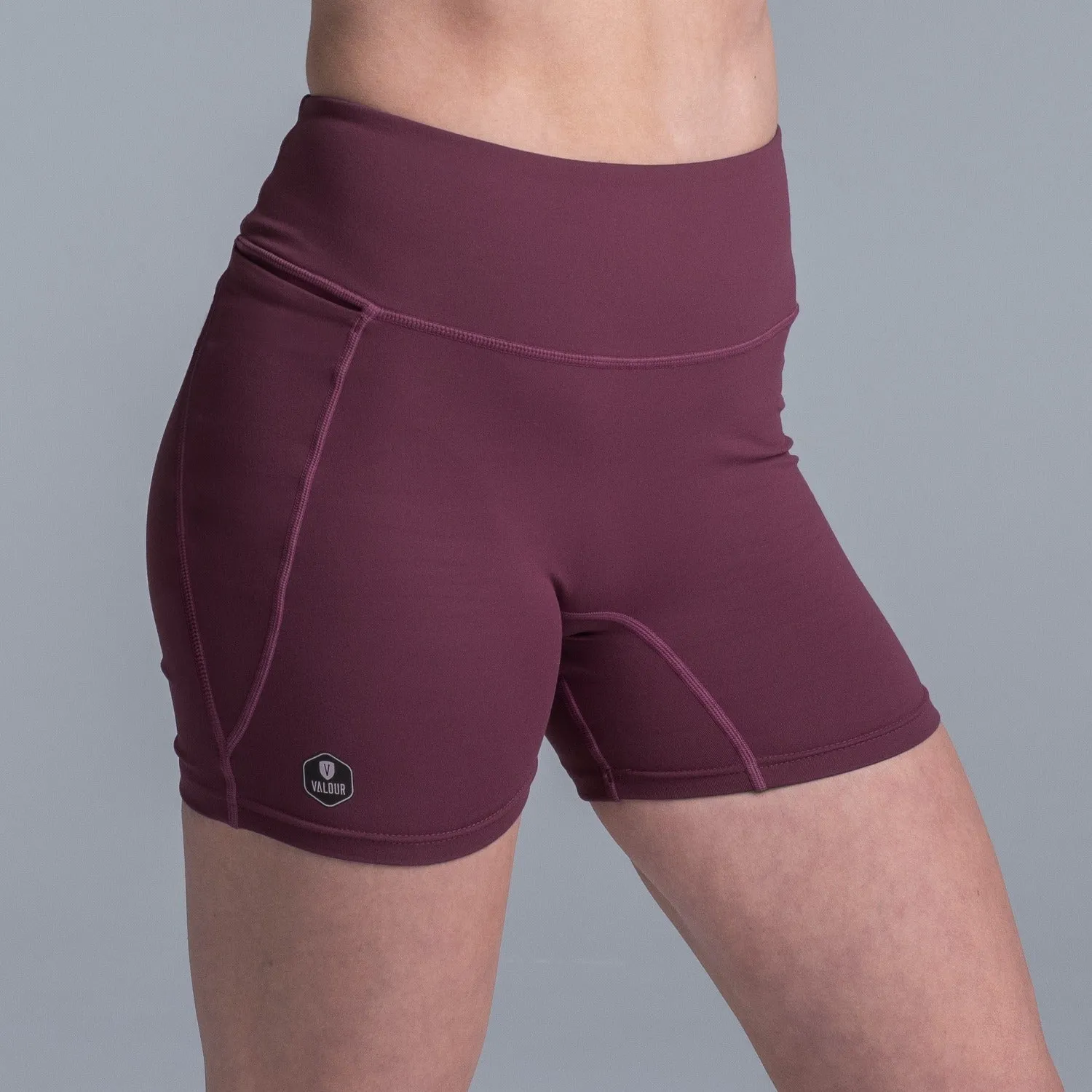 Valour Active Ultimate Brushed Lycra Training Short 5" - Burgundy